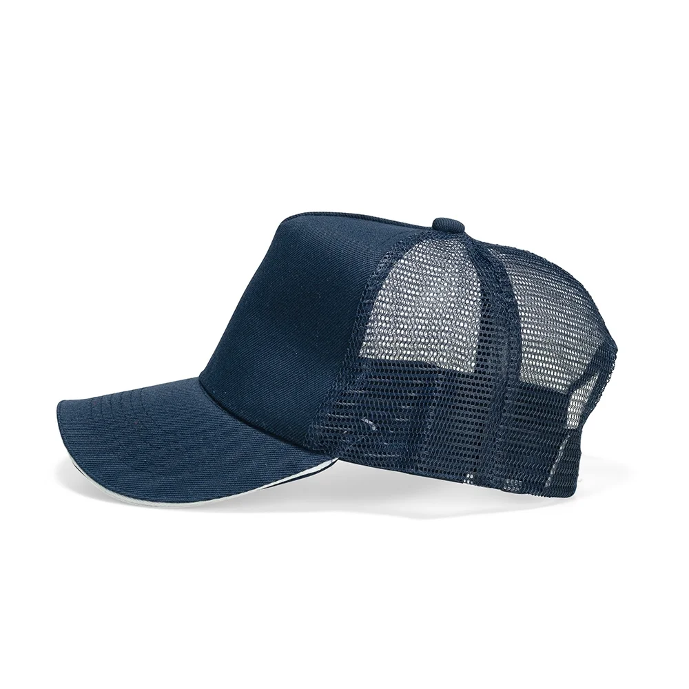 Boné de poliéster com tela e velcro personalizado