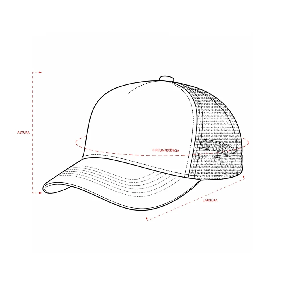Boné de poliéster com tela lateral personalizado