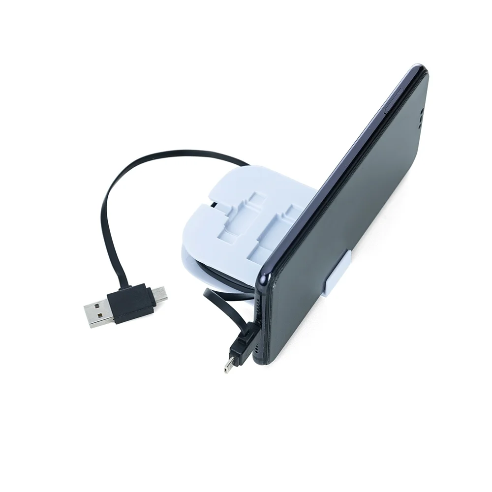 Cabo 4 em 1 com suporte para celular personalizado