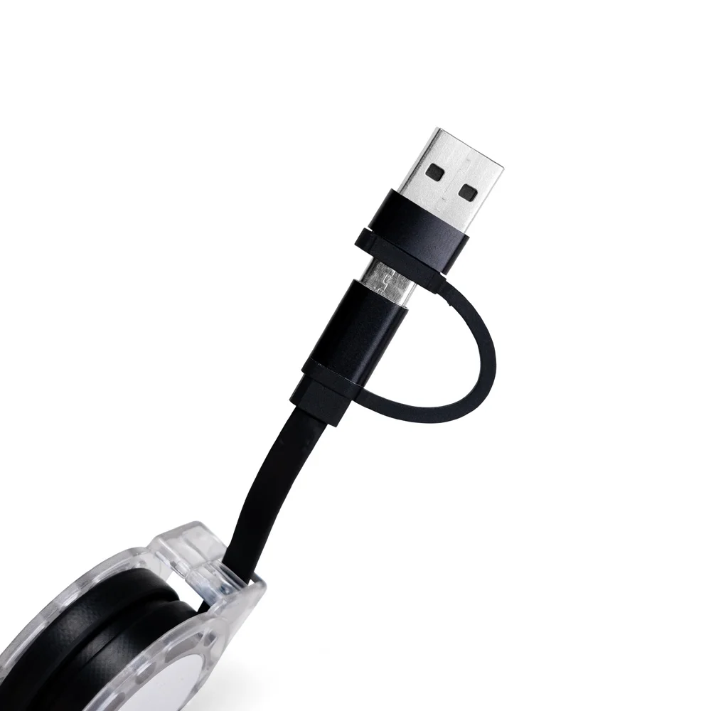 Cabo USB retrátil 3 em 1 personalizado