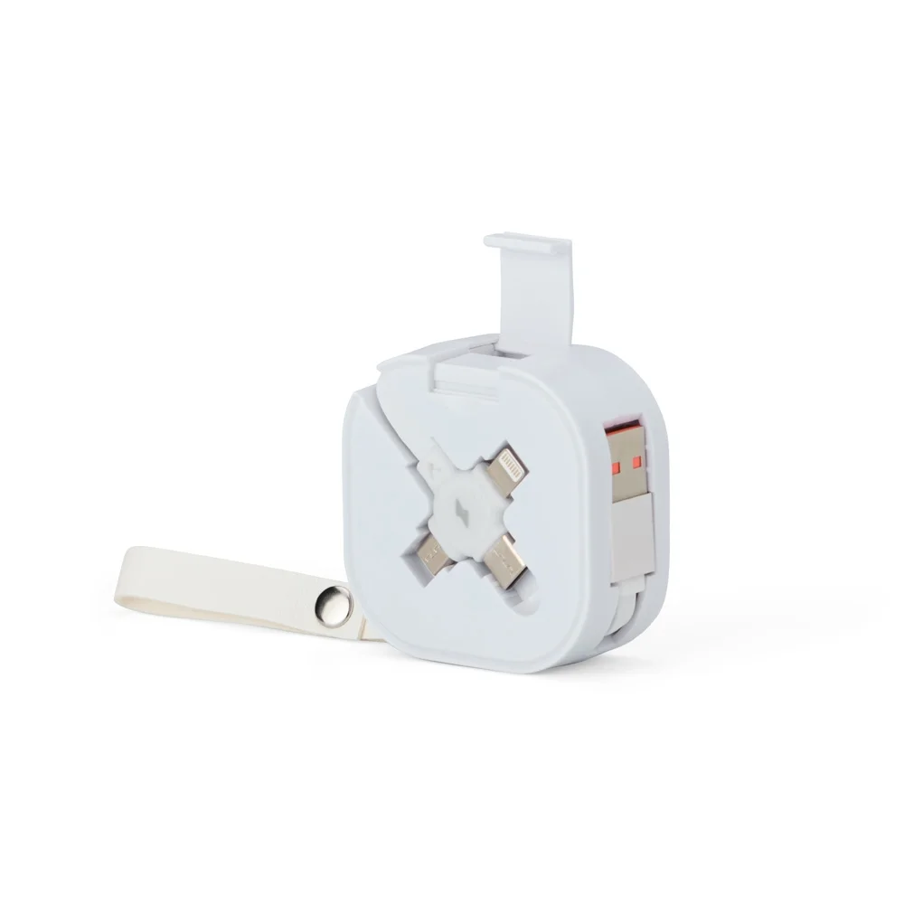 Cabo USB retrátil 3 em 1 personalizado