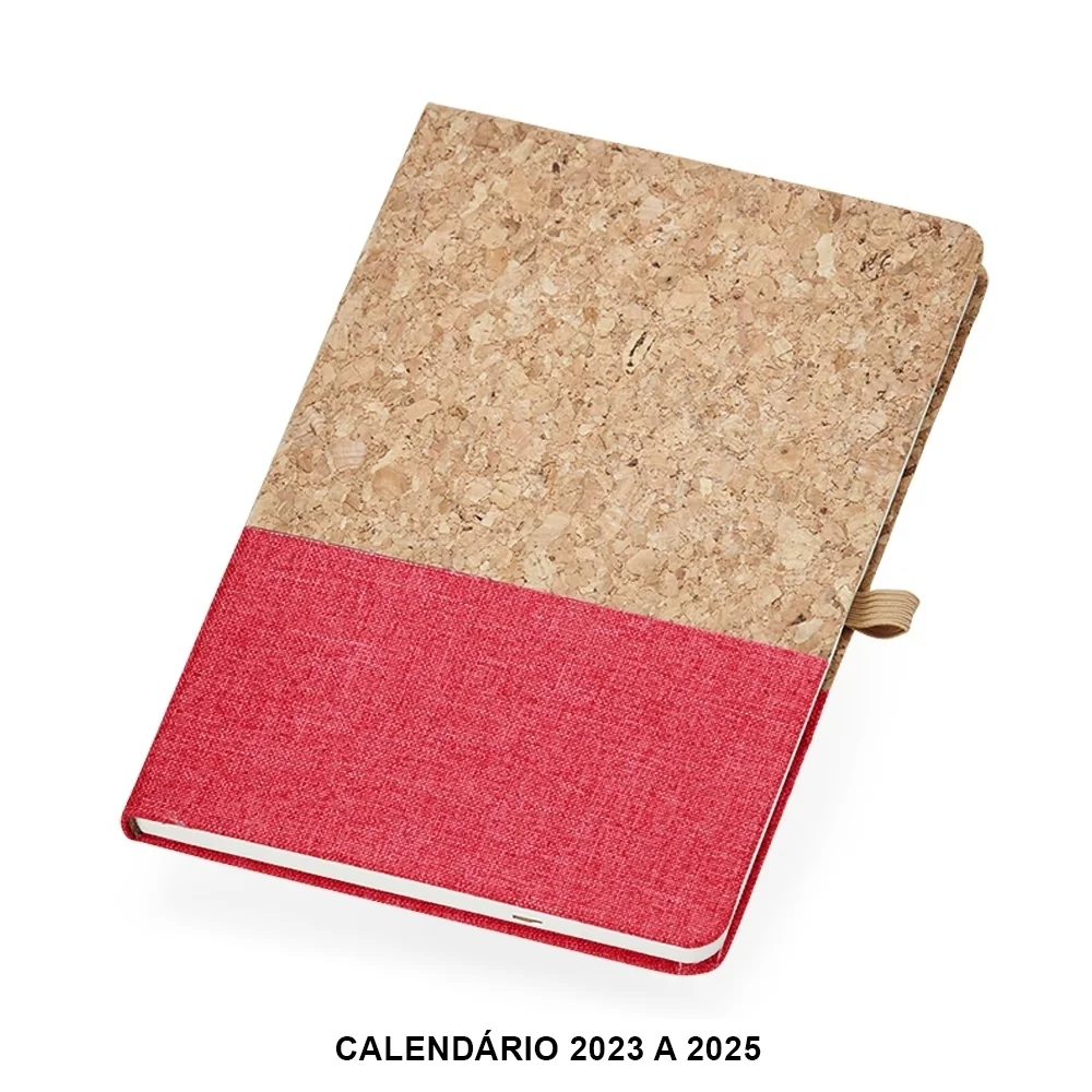 Caderneta A5 cortiça com suporte personalizada