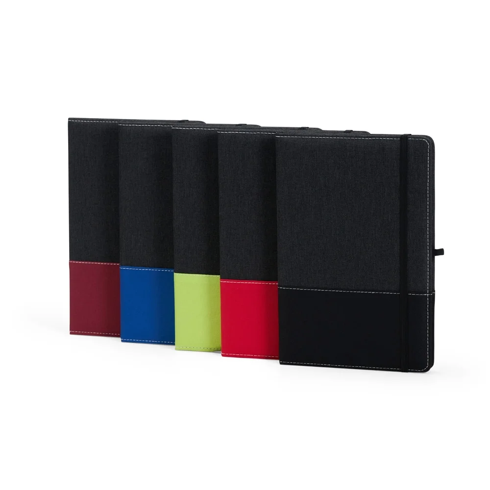 Caderno A5 em poliéster personalizado