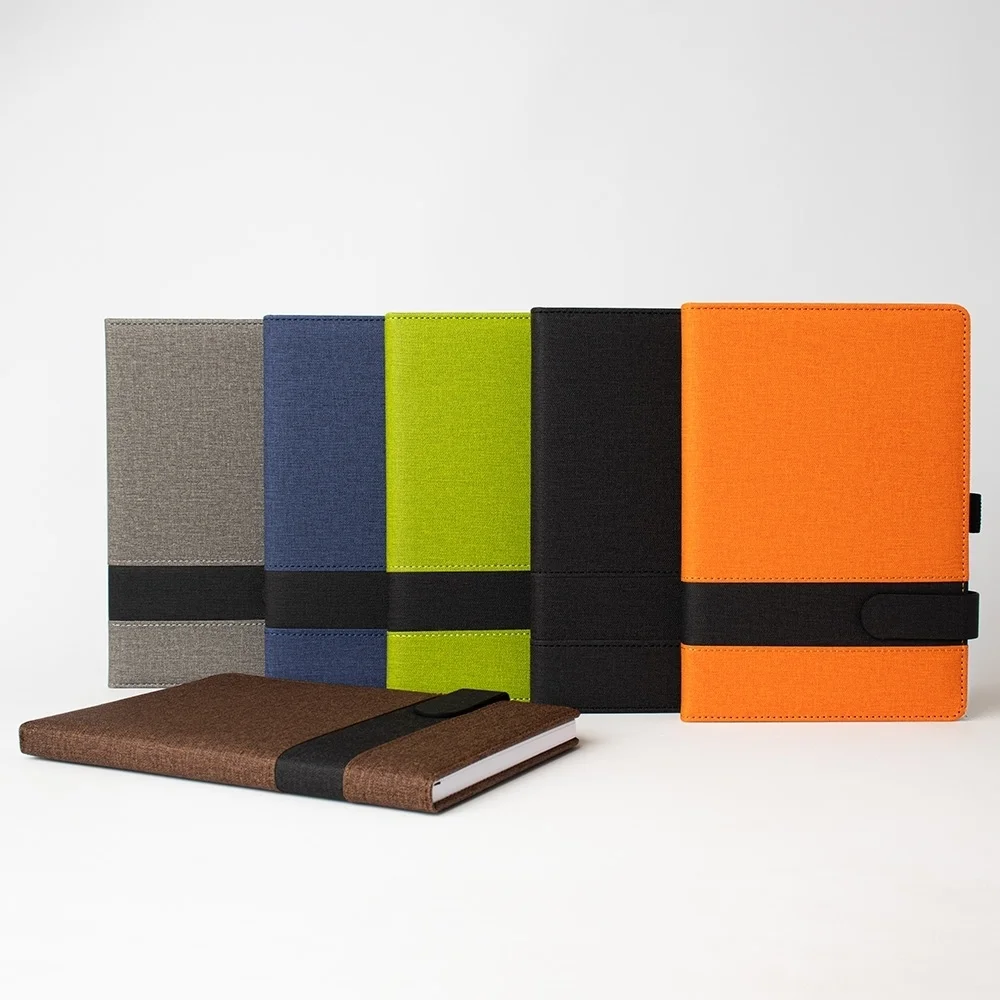 Caderneta A5 em PU com suporte personalizada