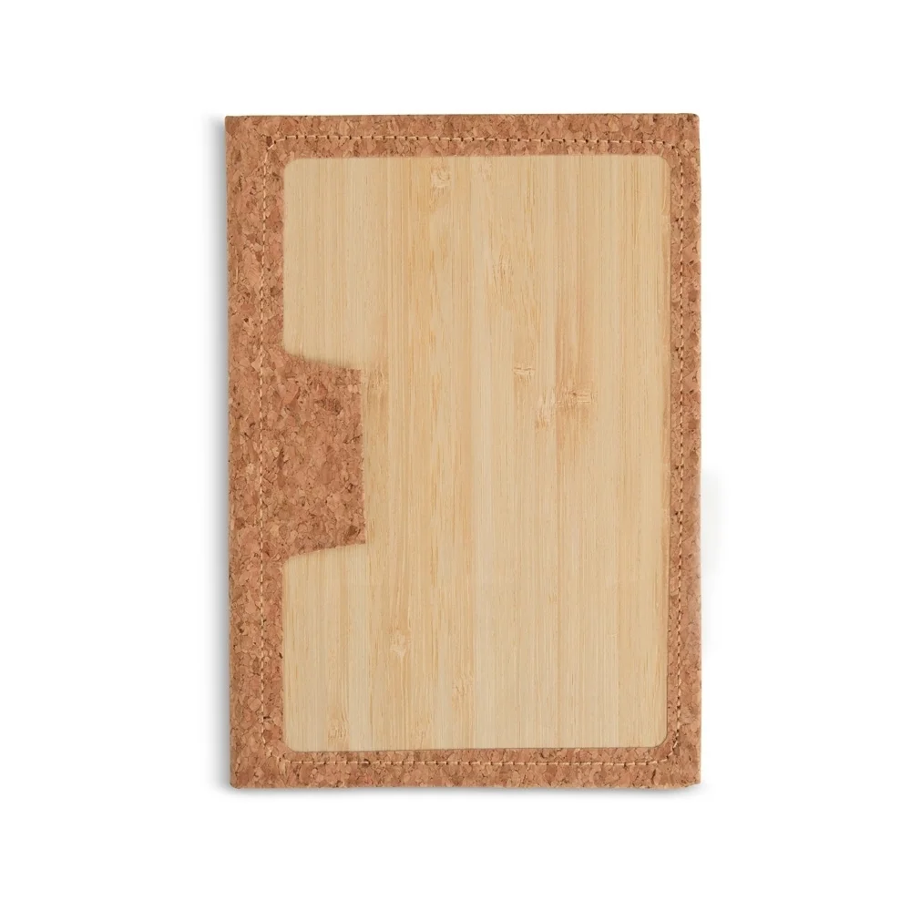 Caderneta A5 em bambu com suporte personalizada