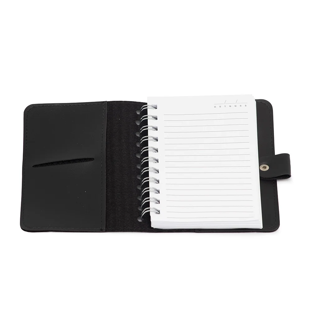 Caderneta 12x16cm em couro sintético personalizada