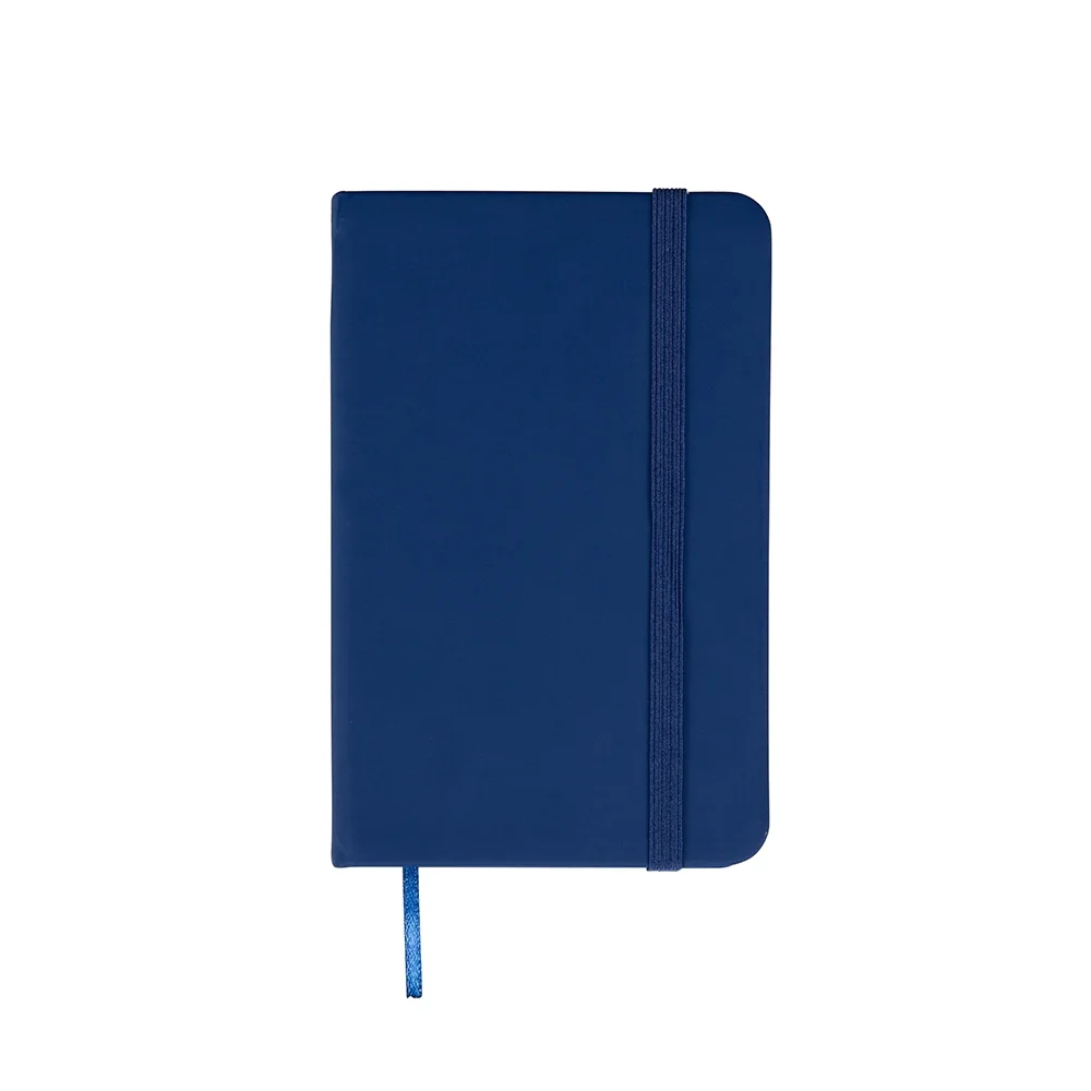 Caderneta de bolso 9x14cm emborrachada com elástico personalizada