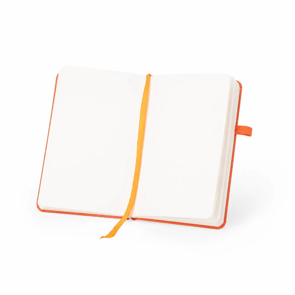 Caderneta de bolso 9x14cm emborrachada com elástico personalizada