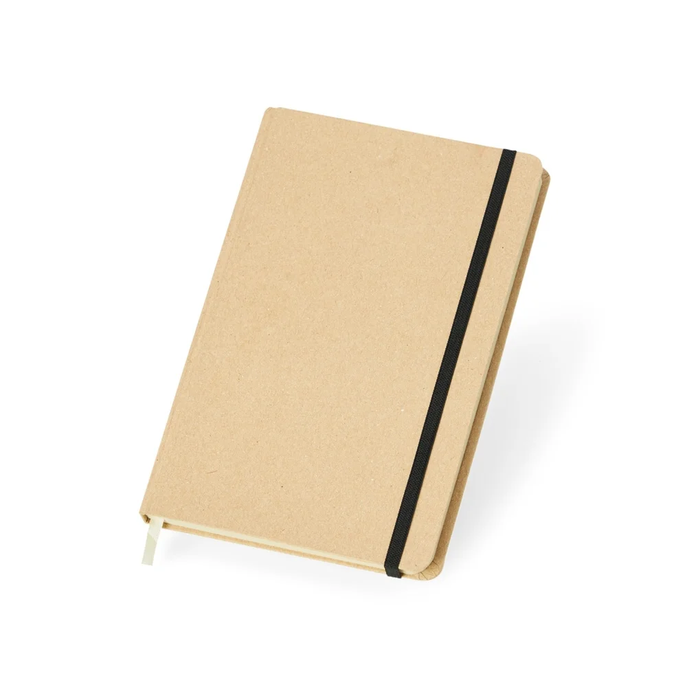 Caderneta A5 em kraft com elástico personalizada