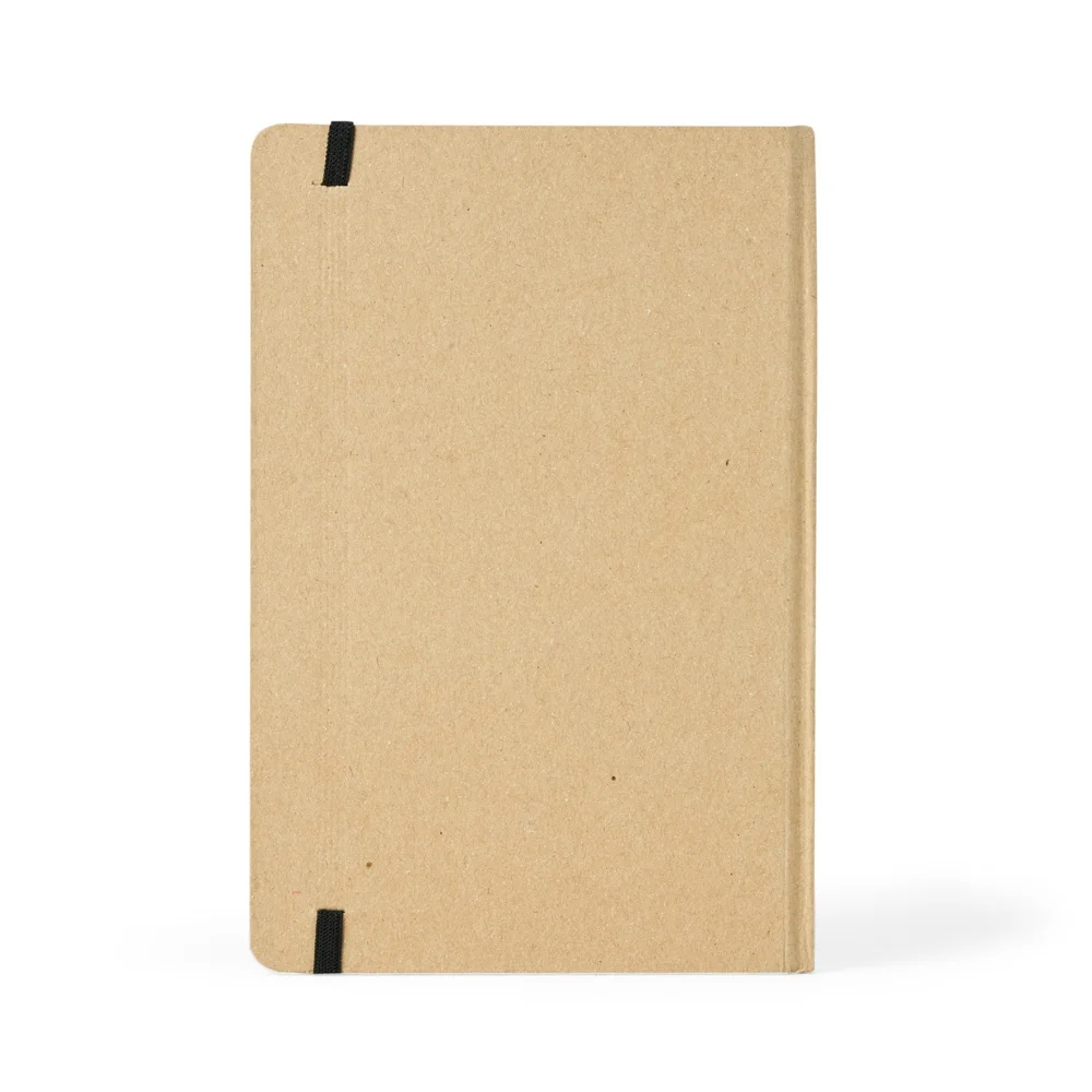 Caderneta A5 em kraft com elástico personalizada