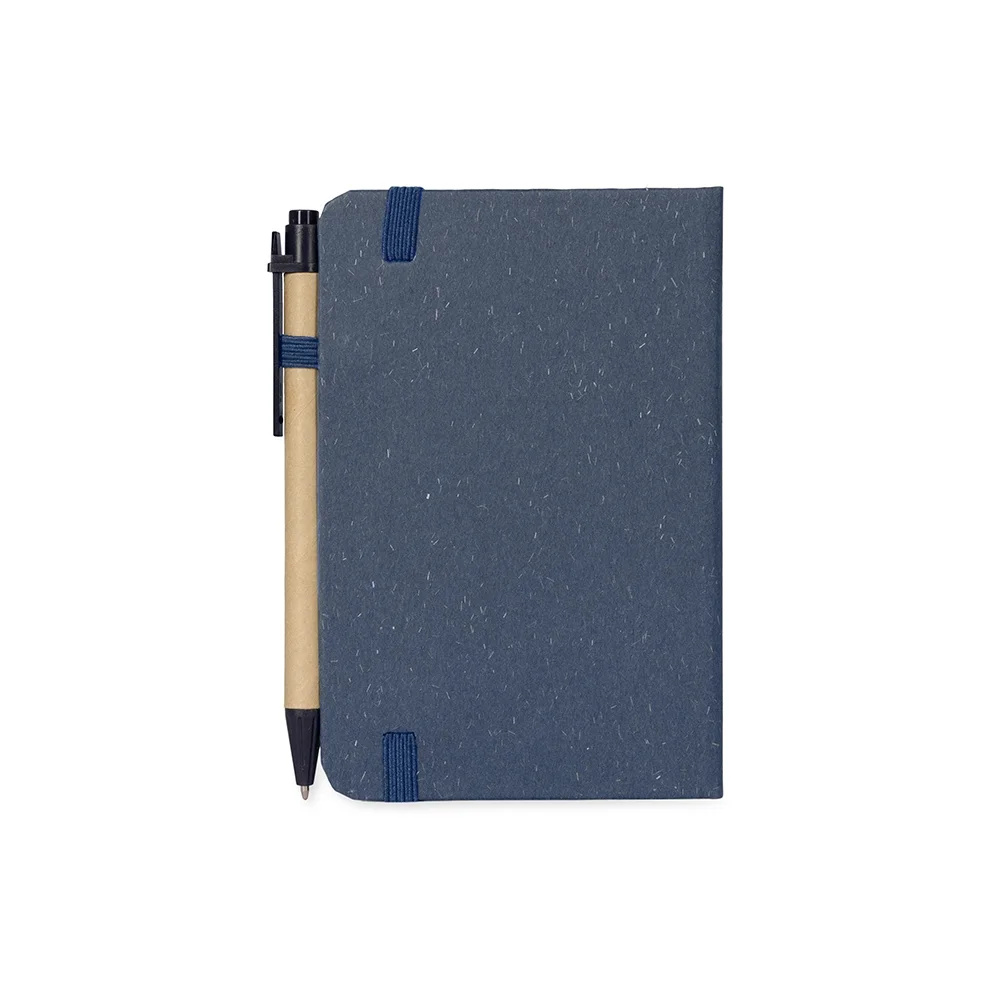 Caderneta de bolso 9x14cm ecológica com caneta personalizada