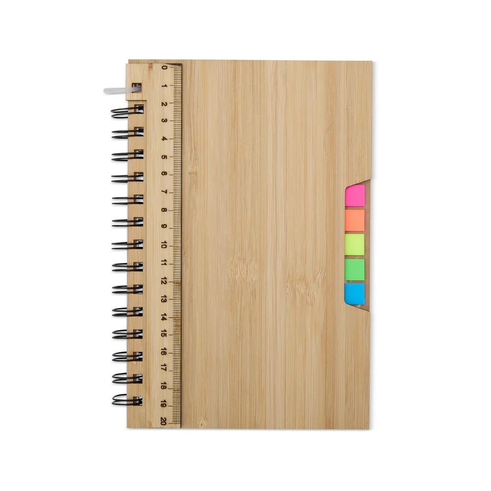Caderno A5 em bambu personalizado