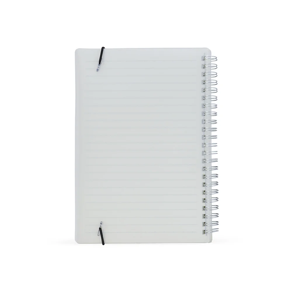 Caderno A5 com capa plástica personalizado