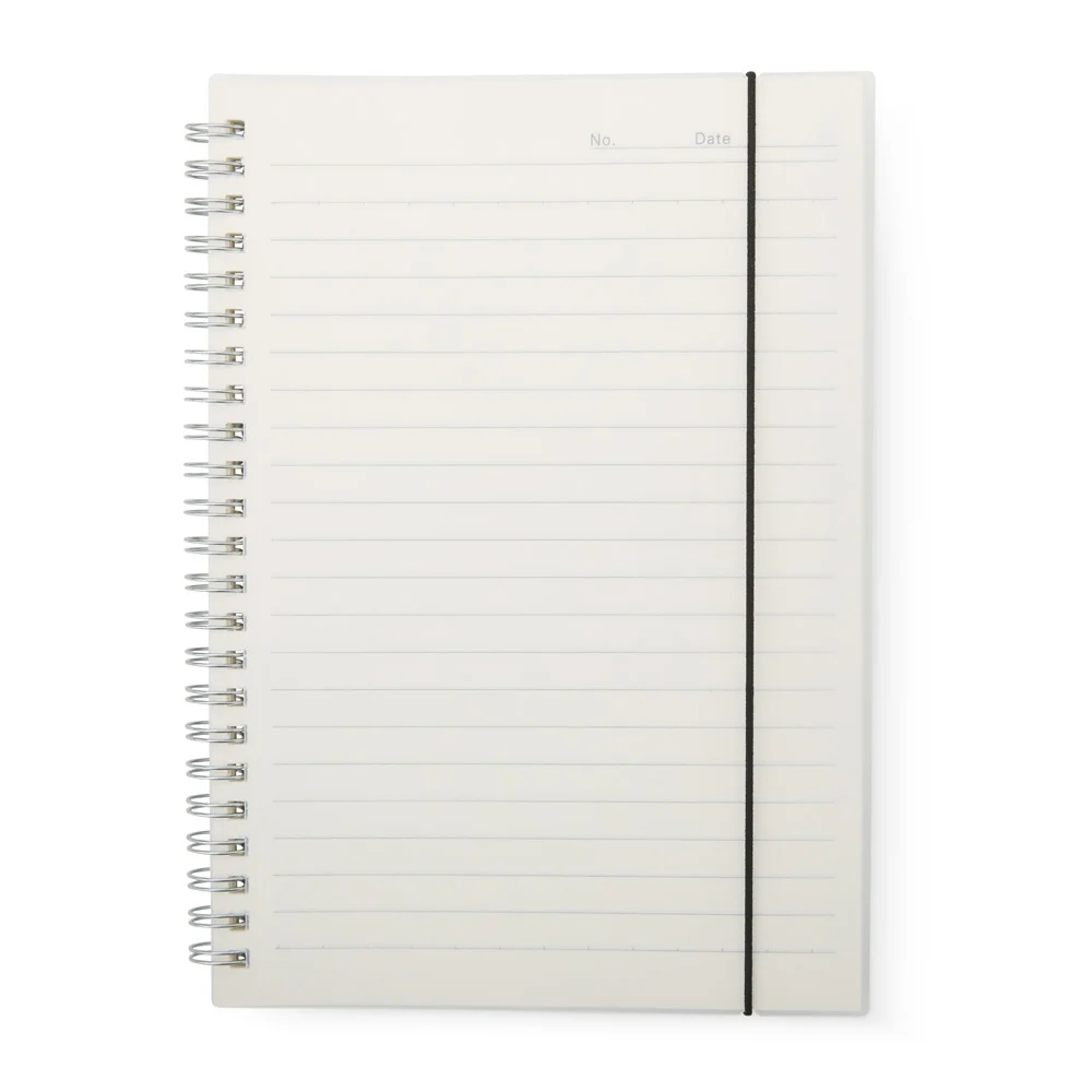 Caderno A5 plástico com elástico personalizado