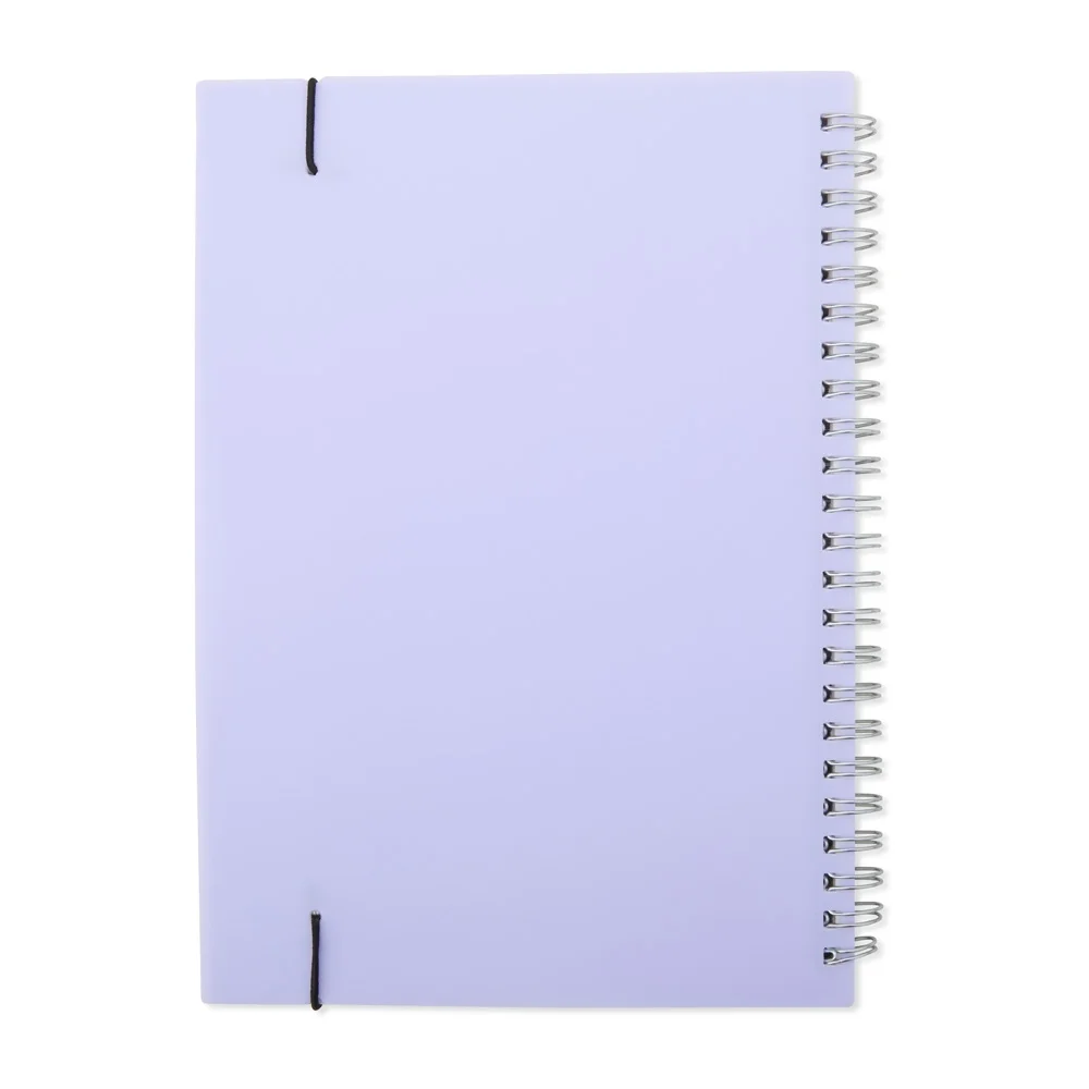 Caderno A5 plástico com elástico personalizado