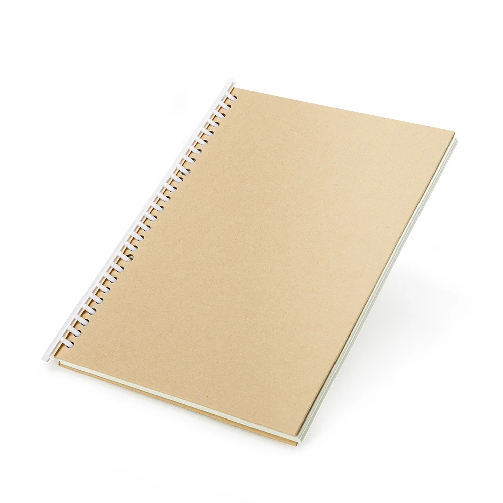 Caderno B5 em kraft com wire-o personalizado