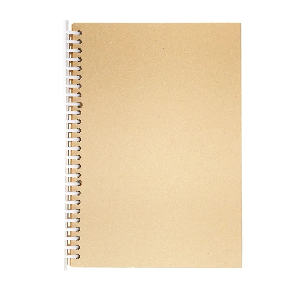 Caderno B5 em kraft com wire-o personalizado