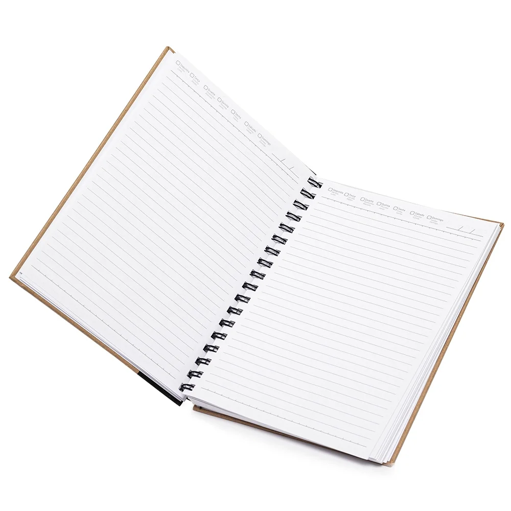 Caderno grande 24x18cm com capa kraft personalizado