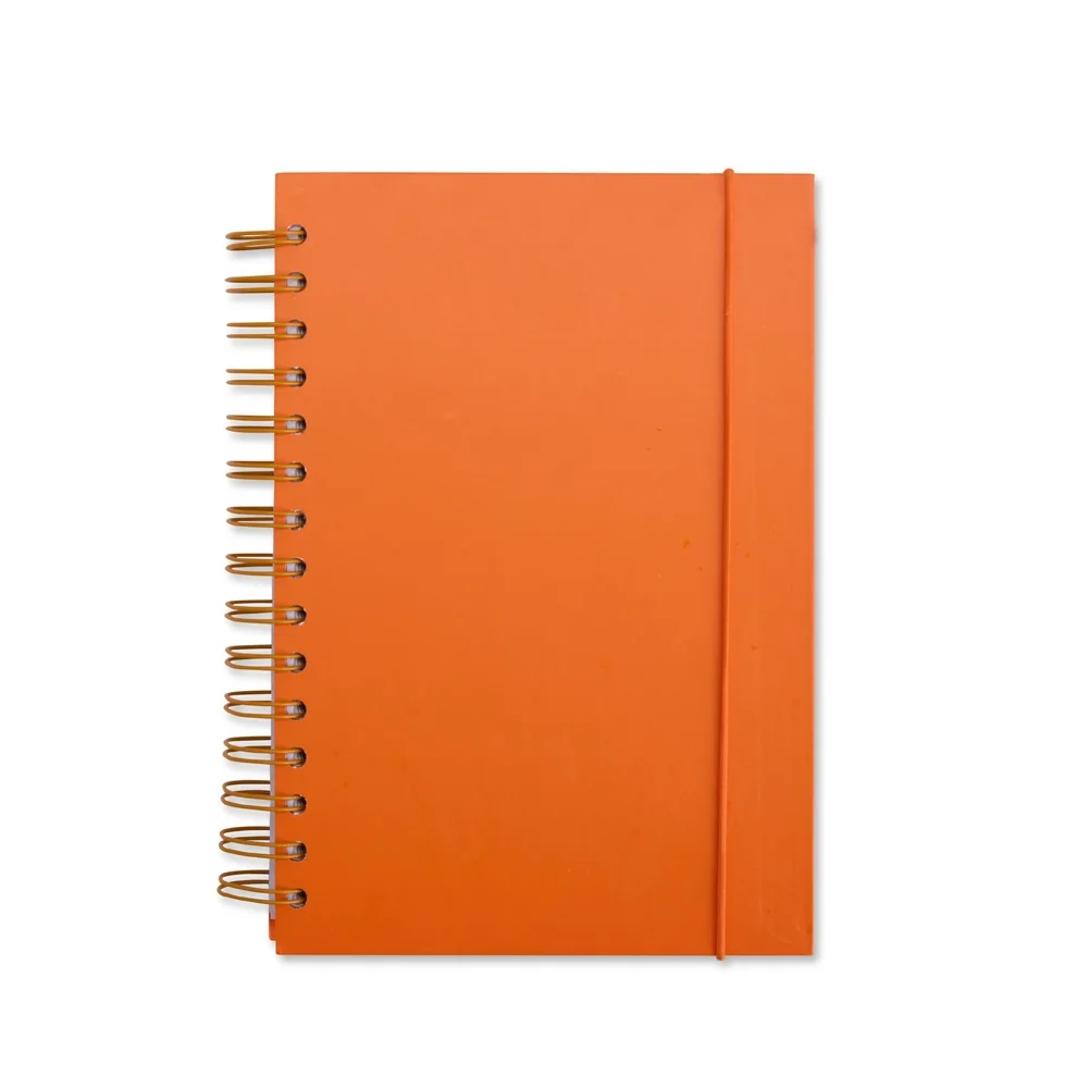 Caderno A5 em couchê com wire-o personalizado