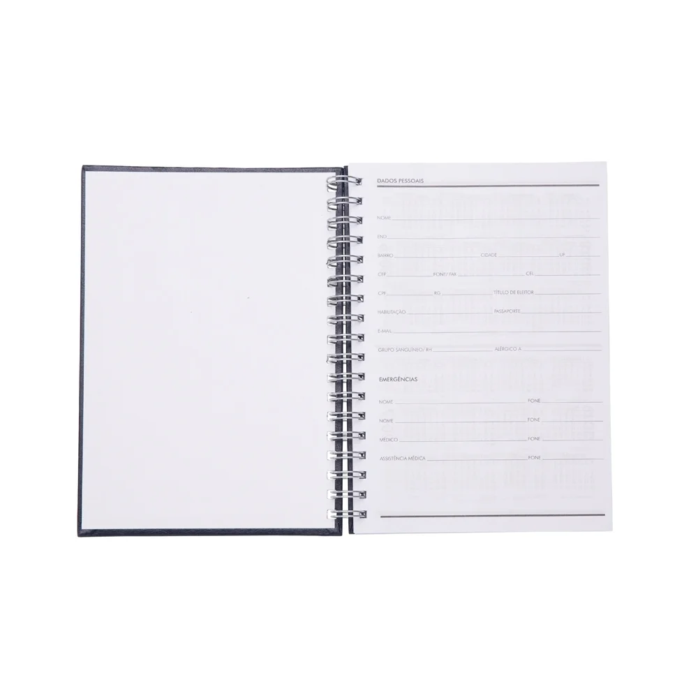 Caderno grande 24x18cm em couro sintético personalizado