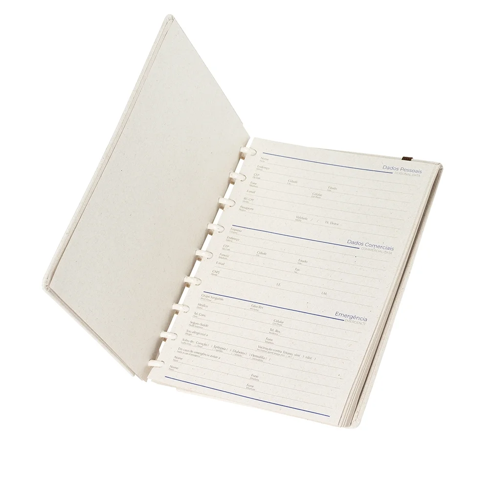 Caderno grande 23x18cm de disco ecológico personalizado