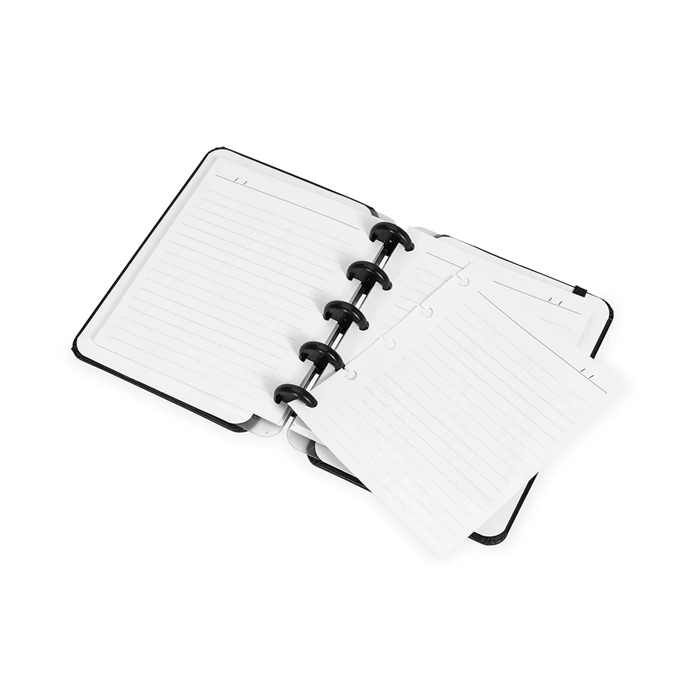 Caderno 13x14cm de disco em percalux personalizado