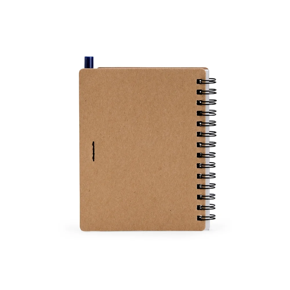 Caderno de bolso 13x11cm ecológico com caneta personalizado
