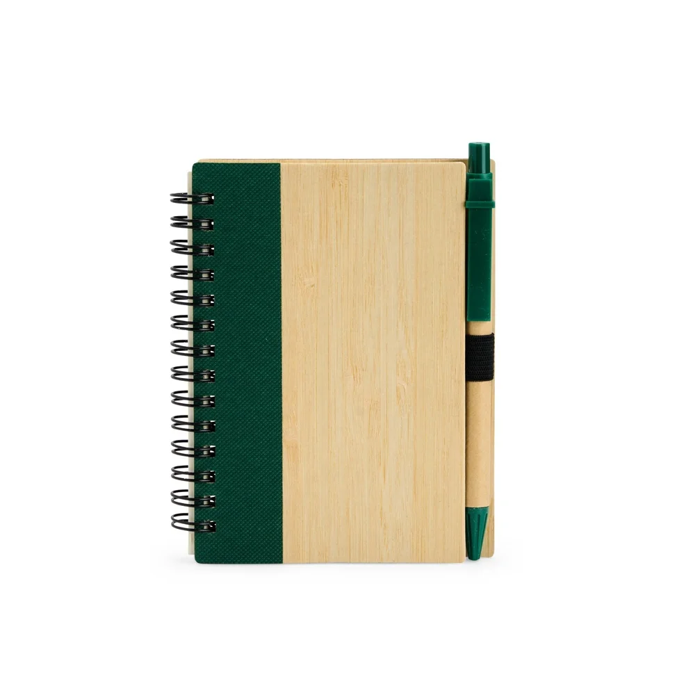 Caderno de bolso 13x11cm ecológico com caneta personalizado