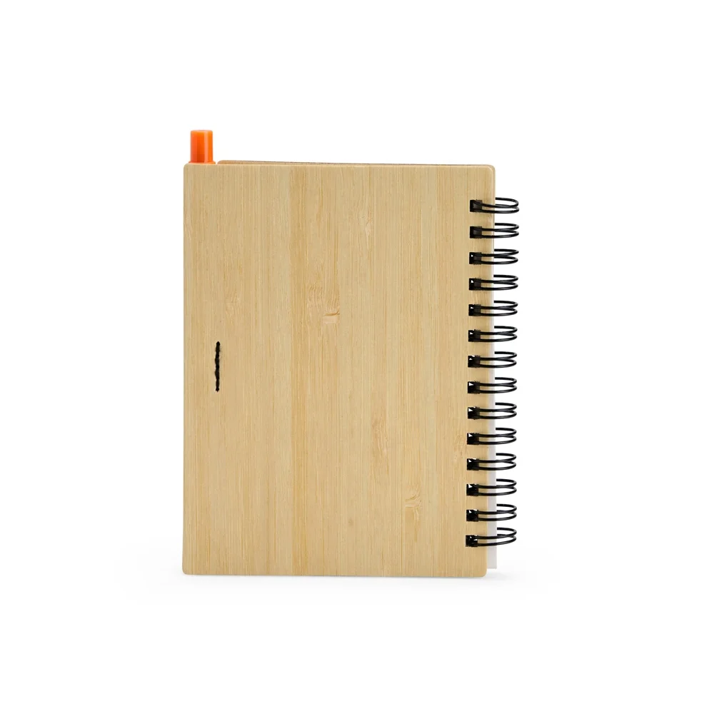 Caderno de bolso 13x11cm ecológico com caneta personalizado