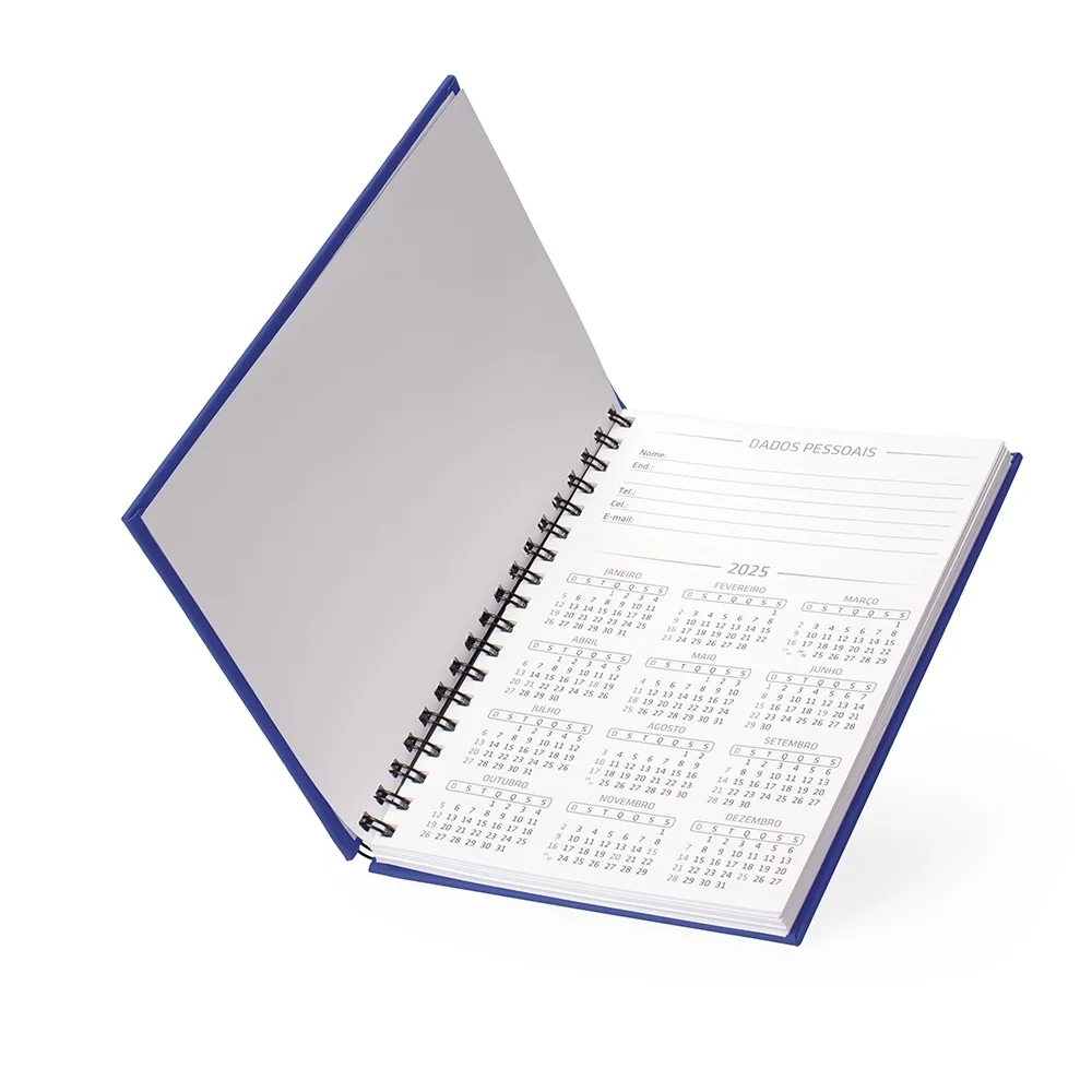 Caderno grande 23x17cm emborrachado personalizado