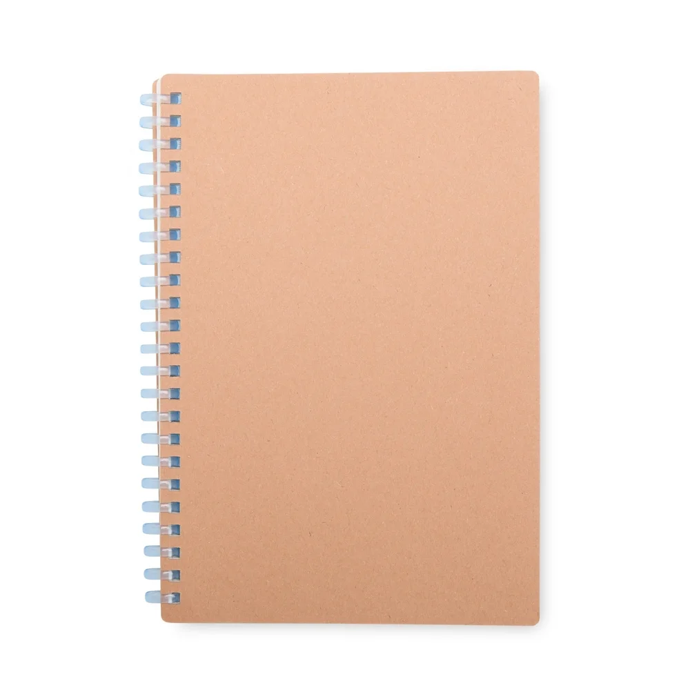 Caderno A5 em kraft com espiral personalizado