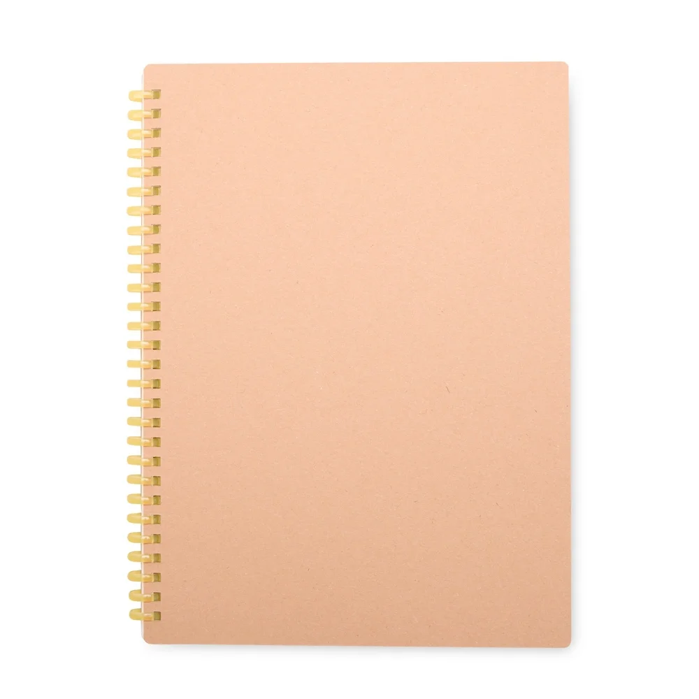 Caderno grande 26x19xm em kraft com espiral personalizado