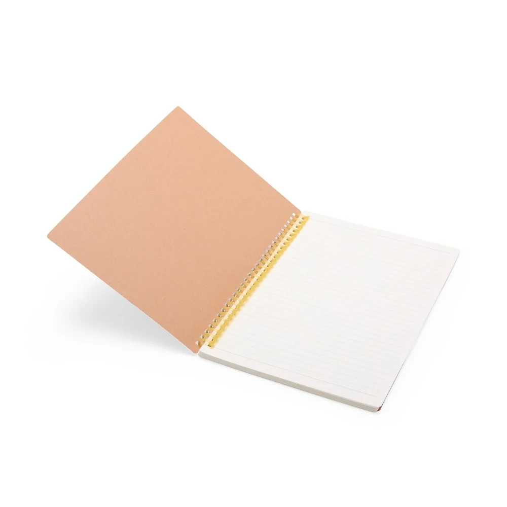 Caderno grande 26x19xm em kraft com espiral personalizado