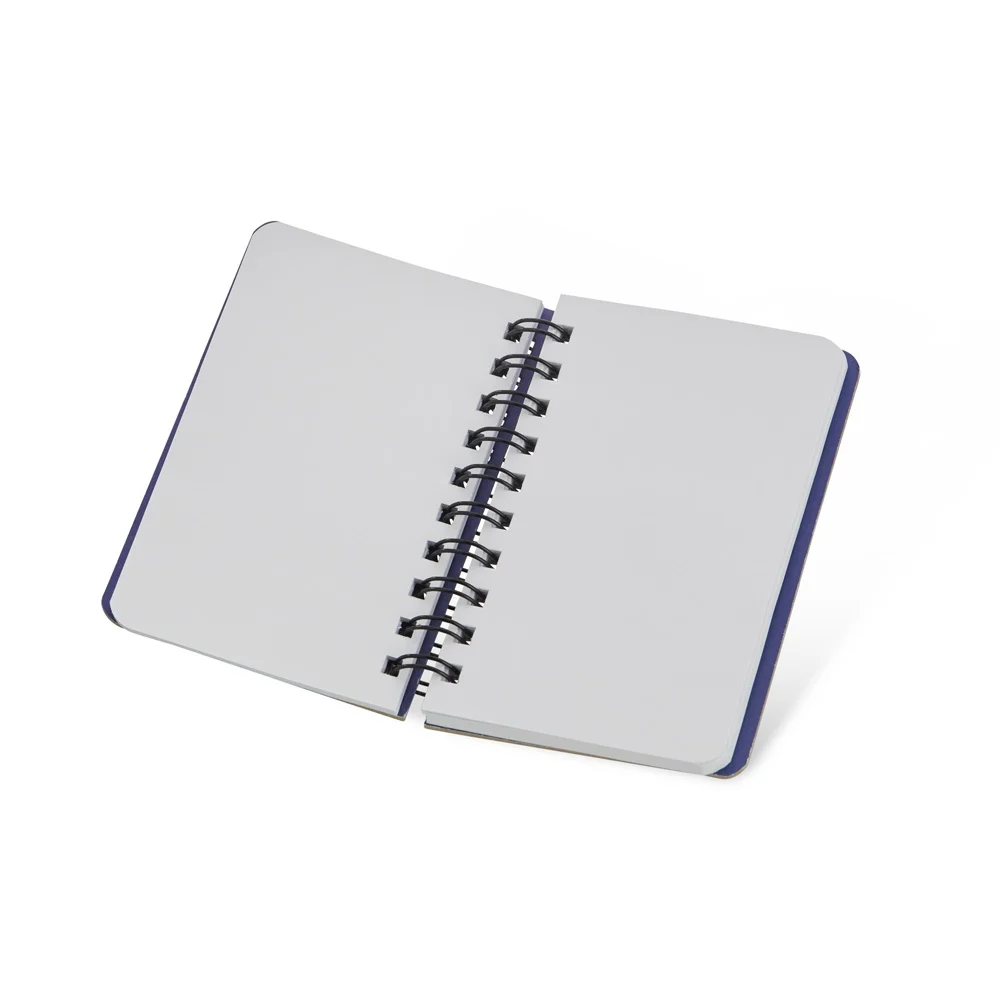 Caderneta A6 em kraft com wire-o personalizada