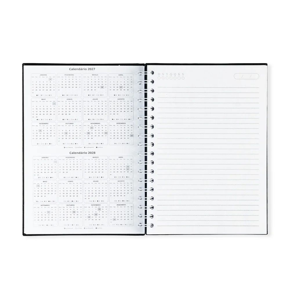 Caderno grande 25x19cm capa dura brilhante personalizado