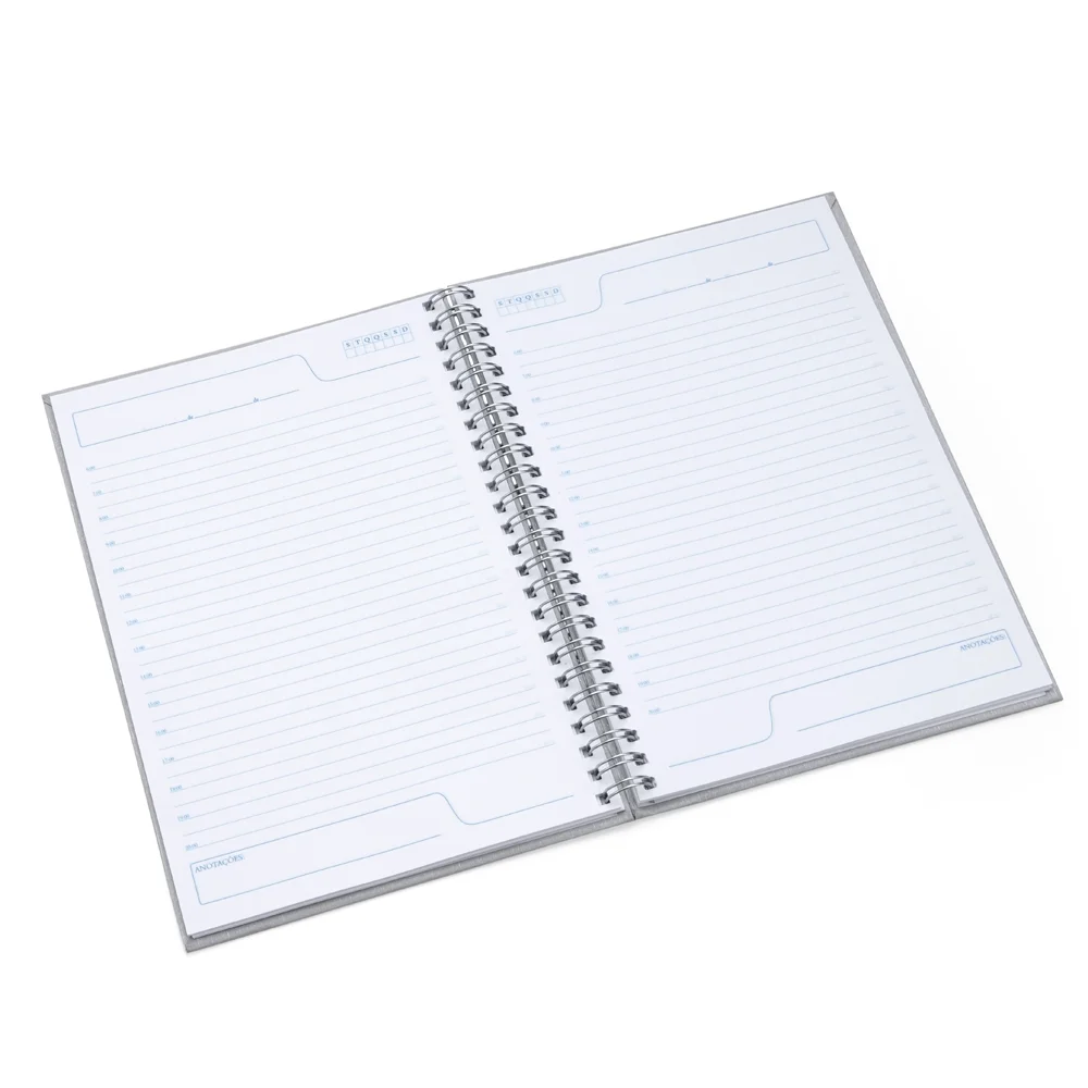 Caderno 21x16cm de negócios em percalux personalizado