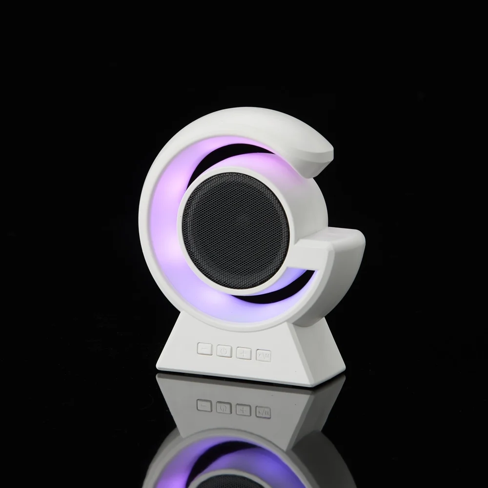 Caixa de som com luminária LED ajustável personalizada