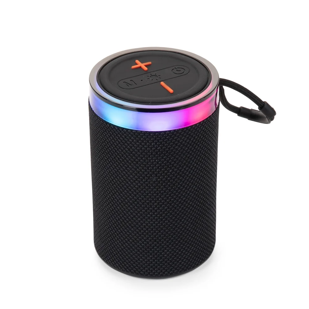 Caixa de som TWS com RGB e alça personalizada
