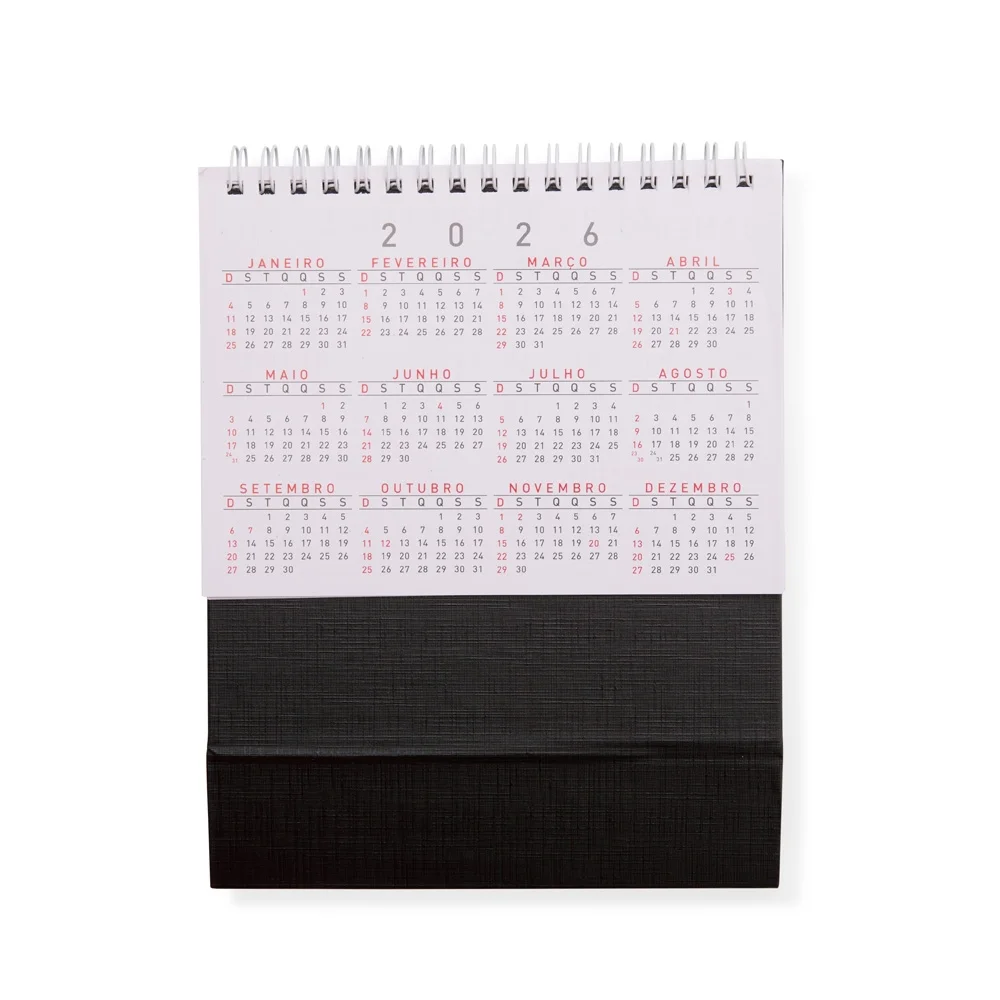 Calendário de mesa 2026 personalizado
