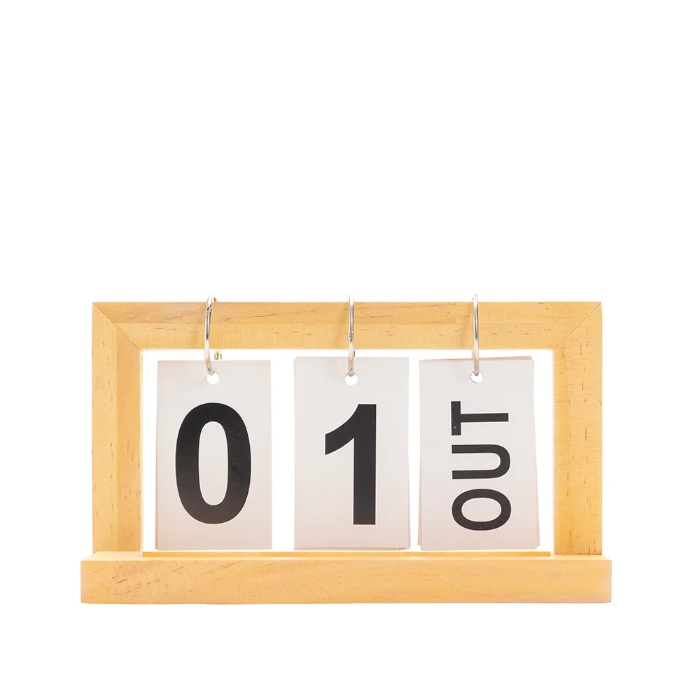 Calendário permanente em madeira personalizado