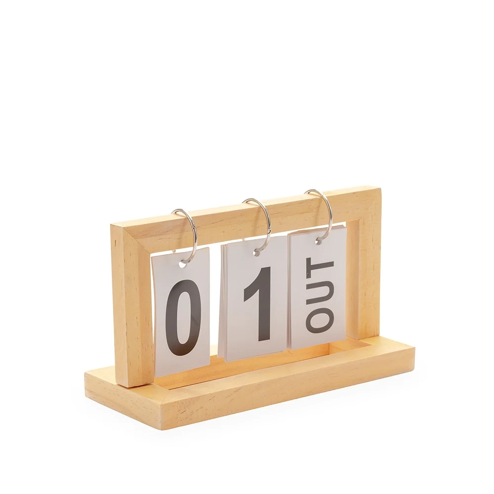 Calendário permanente em madeira personalizado
