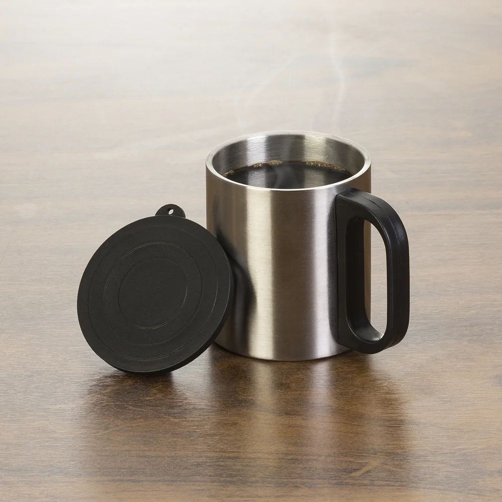 Caneca em inox 180ml com tampa personalizada