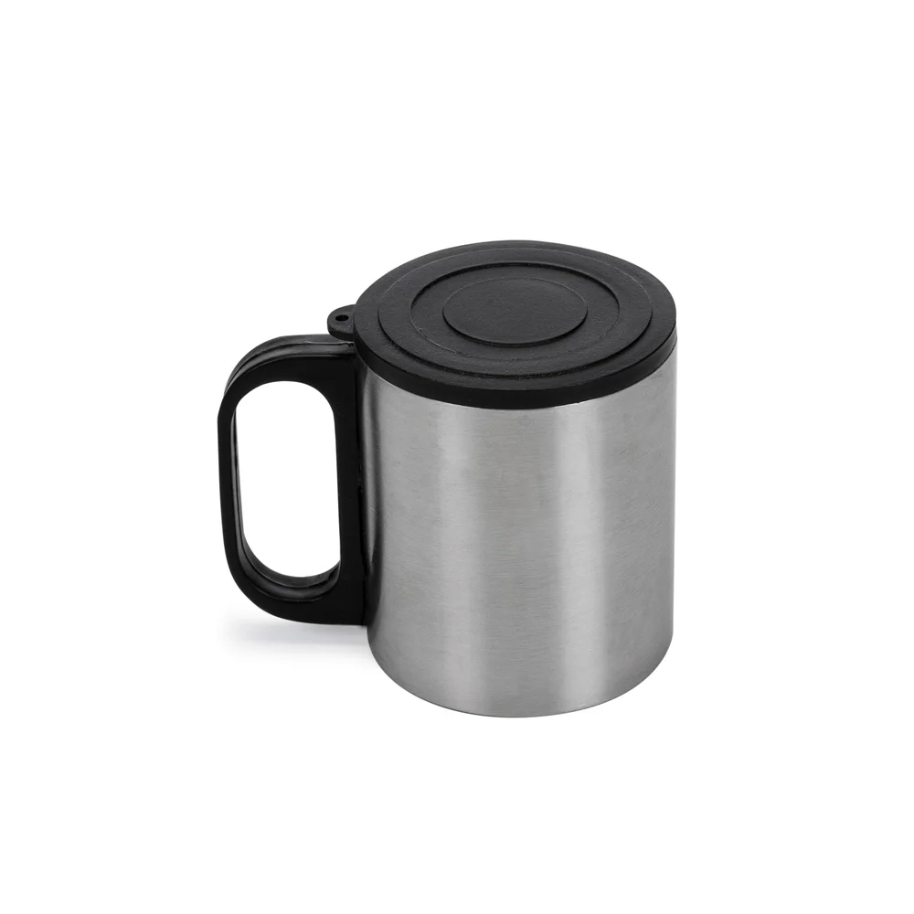 Caneca em inox 180ml com tampa personalizada