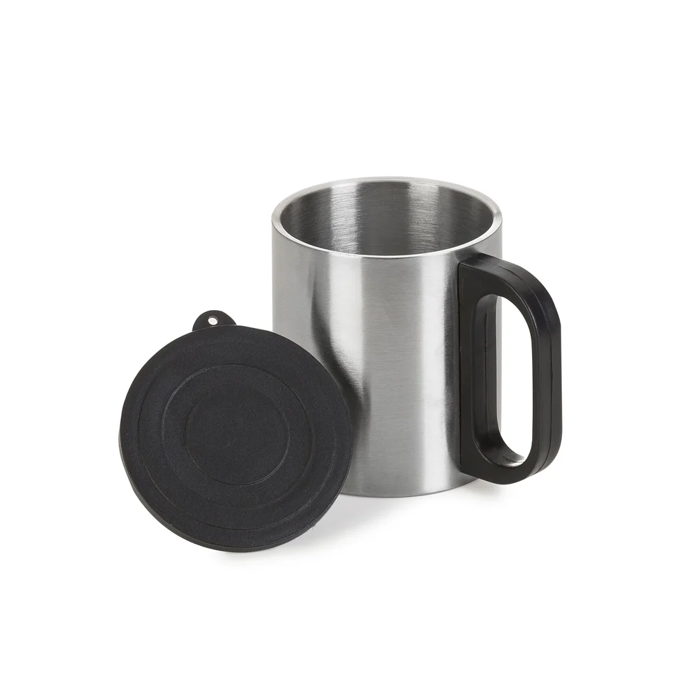 Caneca em inox 180ml com tampa personalizada