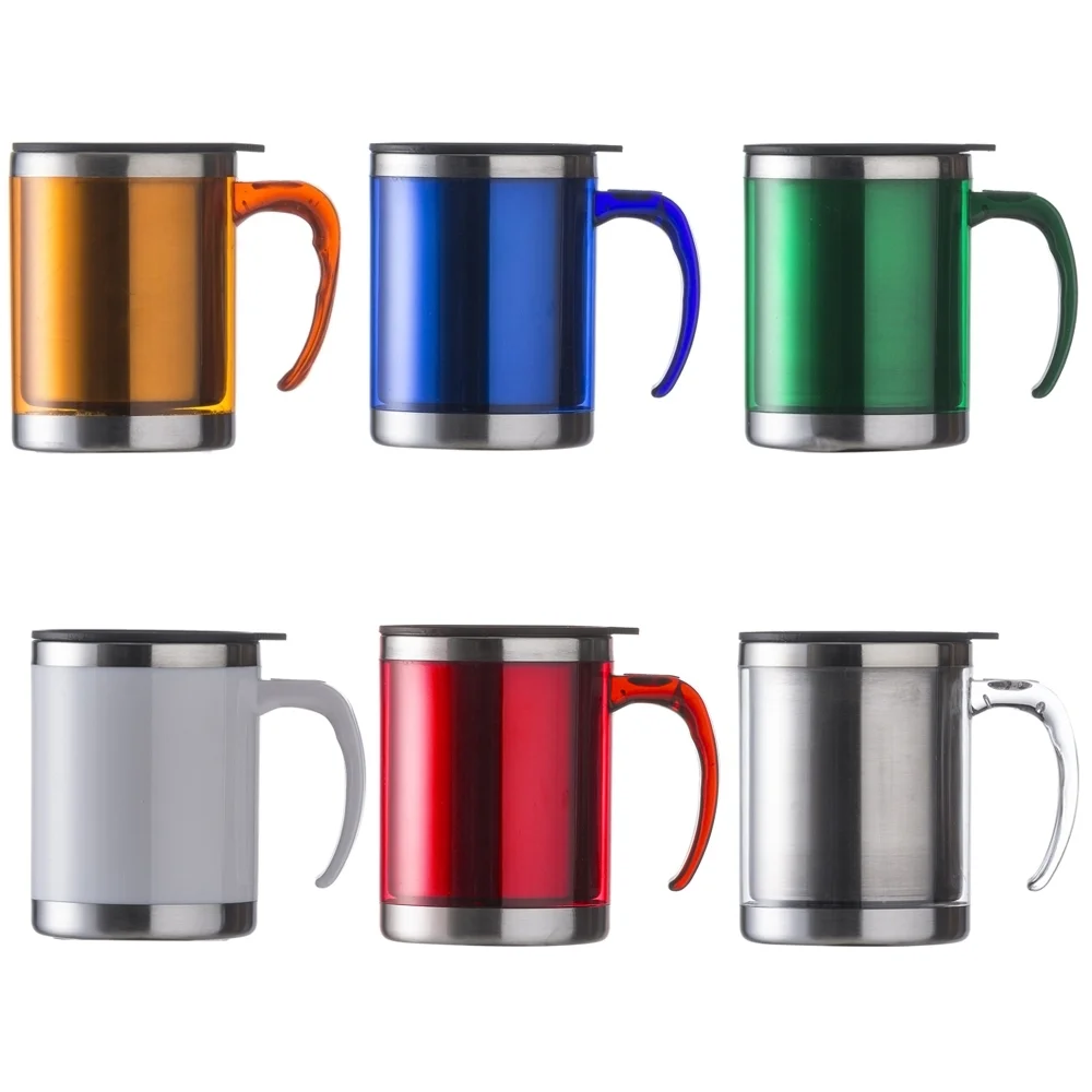 Caneca acrílica 400ml com revestimento inox personalizada