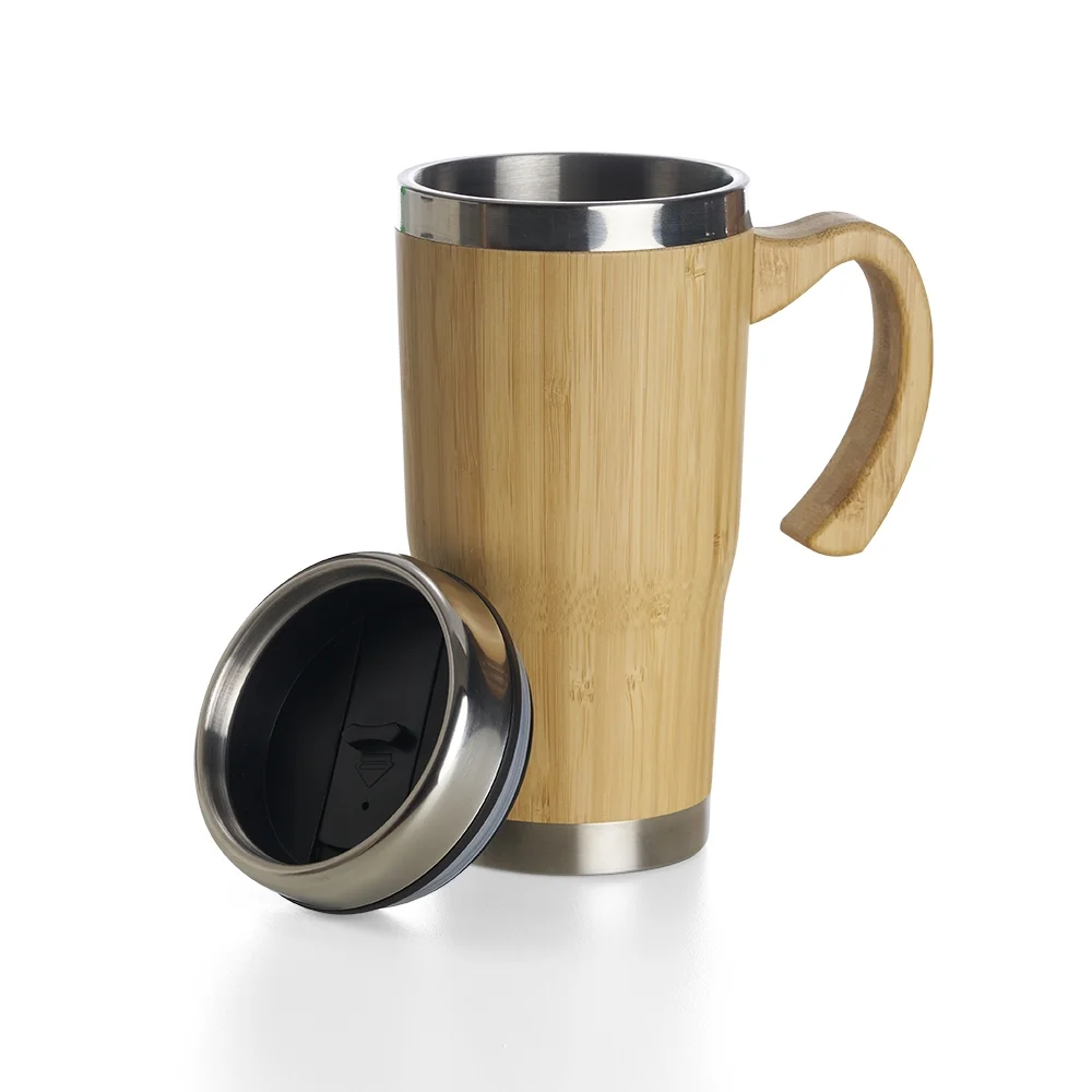Caneca em bambu 450ml personalizada