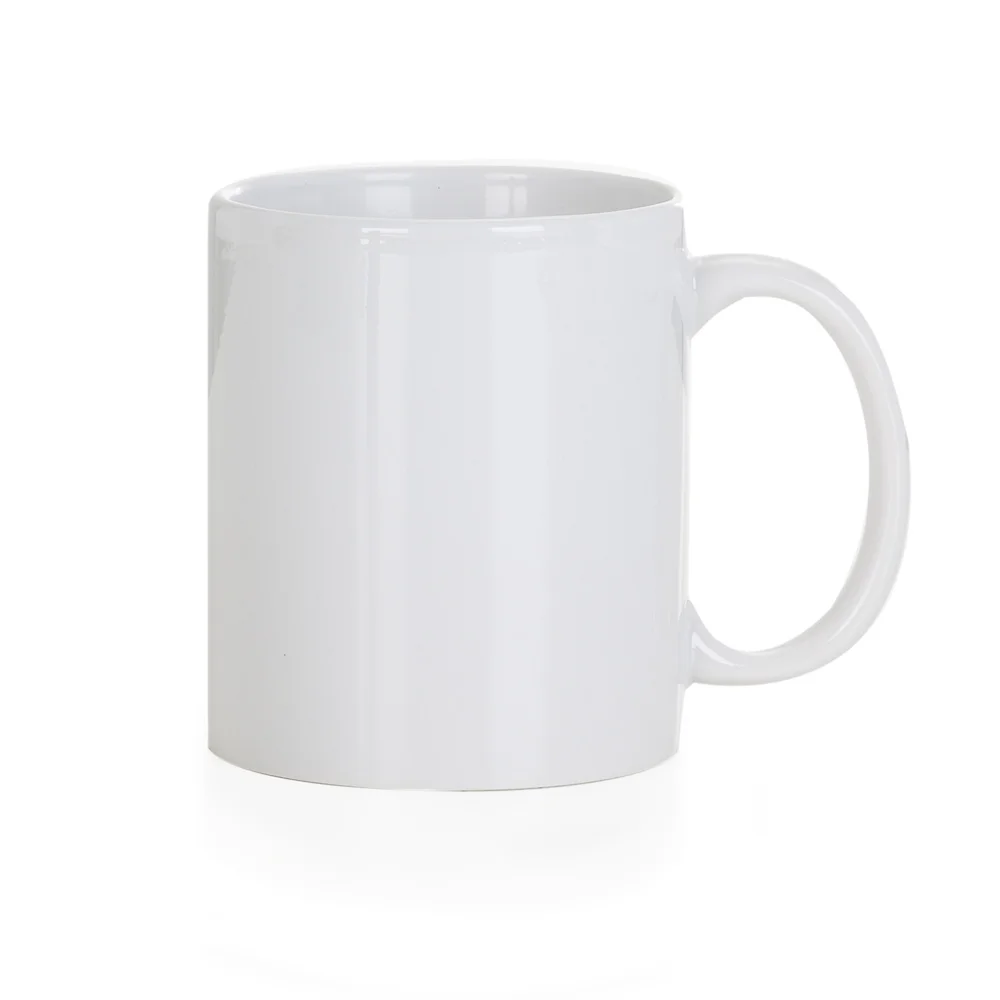 Caneca de cerâmica branca 330ml personalizada