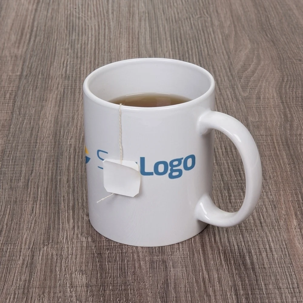 Caneca de cerâmica branca 330ml personalizada