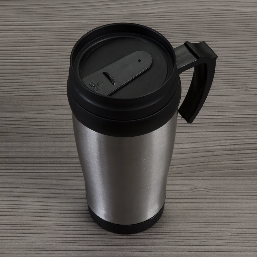 Caneca em inox 400ml com tampa personalizada