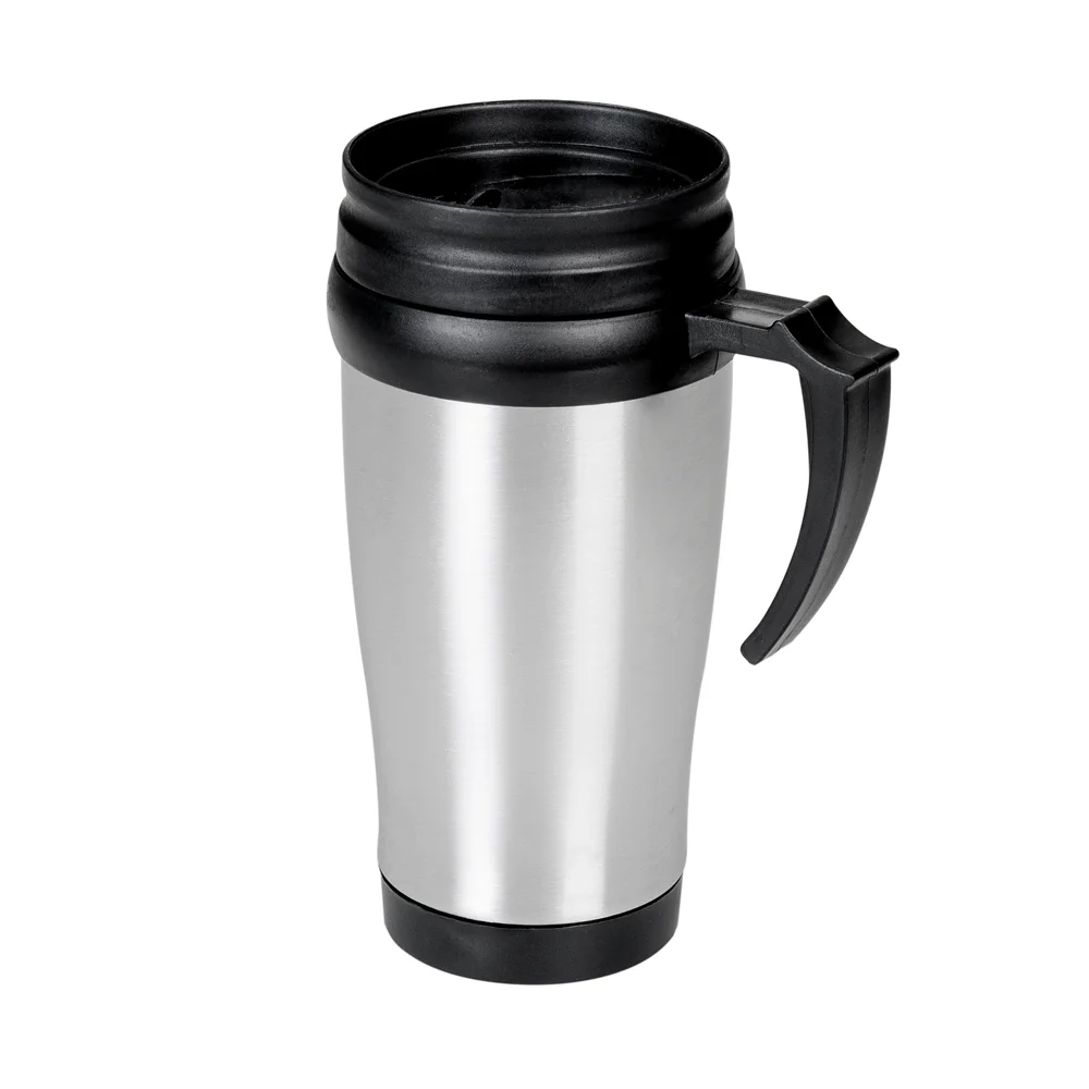 Caneca em inox 400ml com tampa personalizada